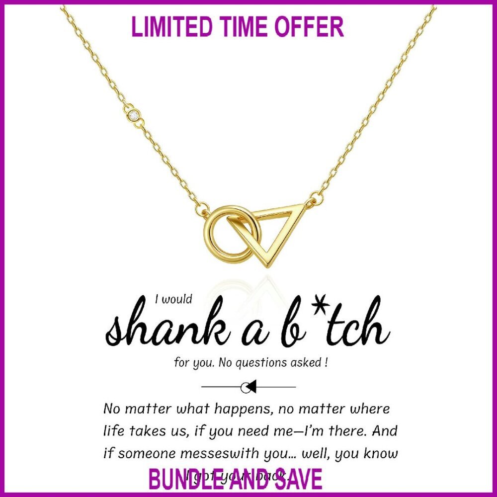 Minimalist 14K Gold Plated Sister Necklace Hypoallergenic Pendant